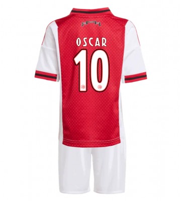 Ajax Oscar Gloukh #10 Hjemmebanetrøje Børn 2025-26 Kortærmet (+ Korte bukser)